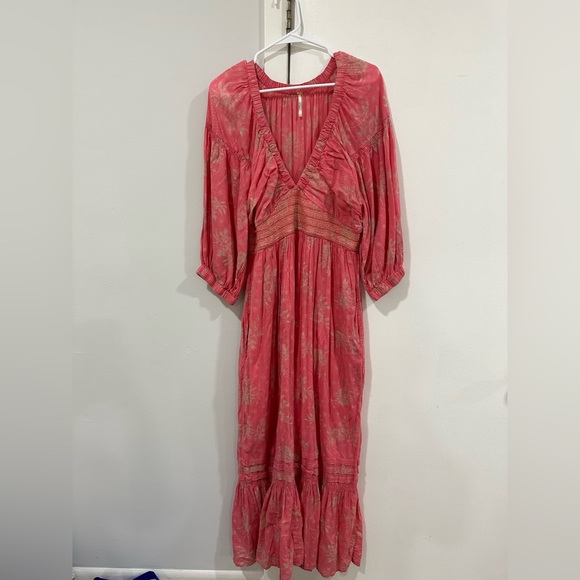 FREE PEOPLE Pink Golden Hour Maxi Dress S - Picture 5 of 5
